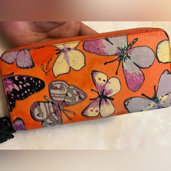 Loewe Butterfly Long Wallet With Black Tassels on Zipper - Picture 10 of 12